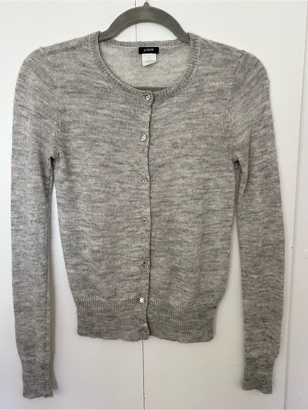 J.Crew Crystal Button Cardigan S